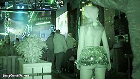 She Wore Only A Tinsel Public Flashing...