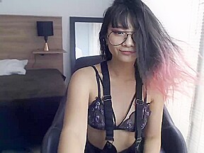 Super Pretty Asian Girl Pussy Teasing On Web...