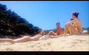 Four Topless College Beach...