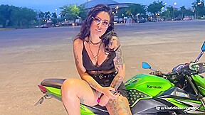 I Learn To Drive A Motorcycle While My Teacher Lush Until I Cum...