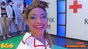 Mimi The Black Nurse Is Thirsty For Piss And Cum6