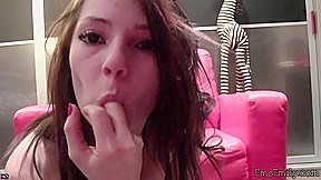 Emo emily with tight pussy fingering...