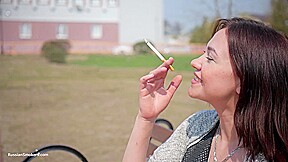 Mother Of 3 Sons Is Smoking 120mm Saratoga Cigarette...