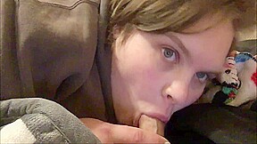 Sister 1st time sucking dick she...