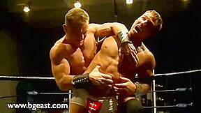 Horny gay wrestling show...