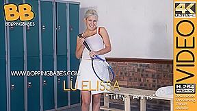 Lu Elissa Titty Tennis Boppingbabes...