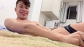 A flood of cum from twink...