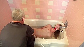Lovely ashley is humiliated in bathtub...