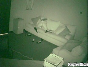 Spy cam babe the couch...