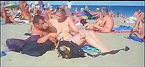 Public beach orgy...