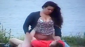 Caught act couple having sex outdoor...