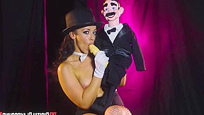 a living doll with a hard huge cock