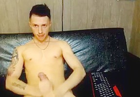 Romanian athletic boy cock cums twice...