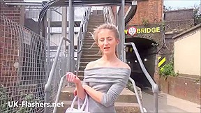 Sexy Blonde Teen Sallys Public Flashing And Daring Exhibitionist Adventures Of Babe Outdoors...