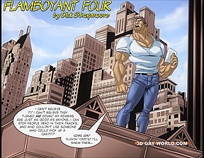 Flamboyant four gay superhero animated comics...