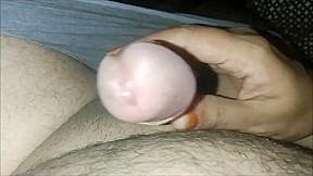 Girlfriend playing with cock and handjob...