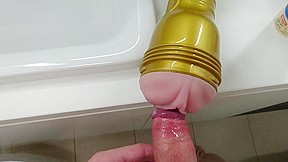 Edging my desperate cock with my...