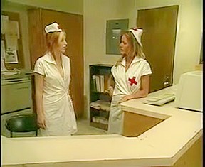 Lesbian nurses seduction in white stocking...