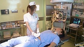 Emi harukaze lovely asian nurse enjoys...