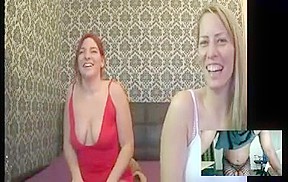 Two models humiliate me double dildo...