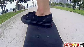 Skateboarders Stiff Man Meat Makes Stepmom Horny And Have Sex...
