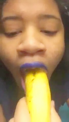 Sucking a banana on skype...