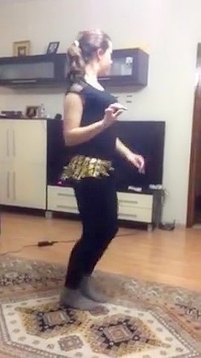 My cousin belly dance exercise with...