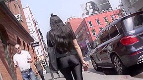 Black leggings on the street...
