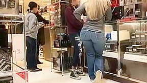 Thick blond pawg milf christmas shopping...