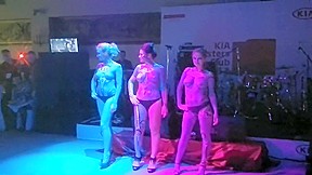 Naked Kia Girls Body Art Show...