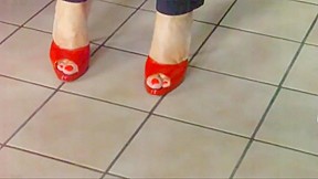 Red Mules In Kitchen...