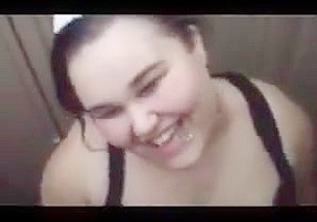 Chubby girl gets pissed on in...
