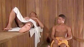 Brazilian duo fucking sauna...