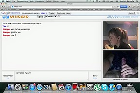 Omegle canadian immature shows her body...