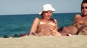Nude beach - couple cap d agde