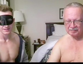 Grandpa and guy on webcam...