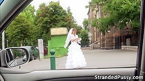 Glamorous bride amirah sucks a big...