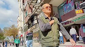 Huge cock big balls turkish grandpa