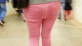 Ass in pink pants...