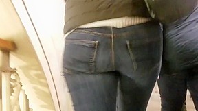 Behind girl s booty tight ass...