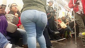 Super wide booty milf on train...