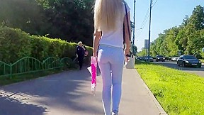 Hot russian blonde with small ass...