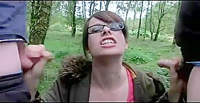 Brits girl do dogging outdoor...