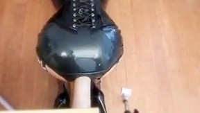 Inflatable suction cup dildo anal play...