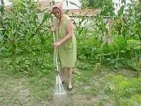 Granny anal outdoor fucking...