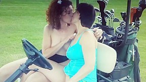Wife lesbian golf game...
