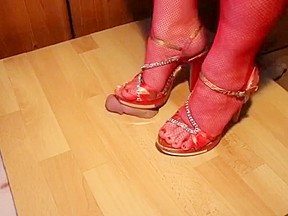 Red high heels trampling...