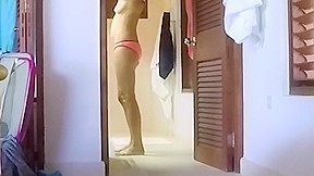 My Milf After Shower Thigh Gap Bush Titties Bikini...