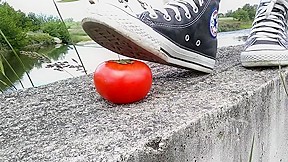 Tomato crushed under all star converse...