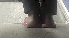 Dry ebony soles in pink flip...